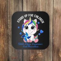 In April Blue Gnome Child Abuse Prevention Awareness Coaster thumb 0
