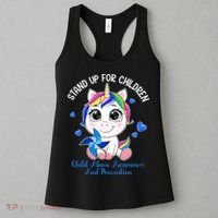 In April Blue Gnome Child Abuse Prevention Awareness Women's Tank Top thumb 3