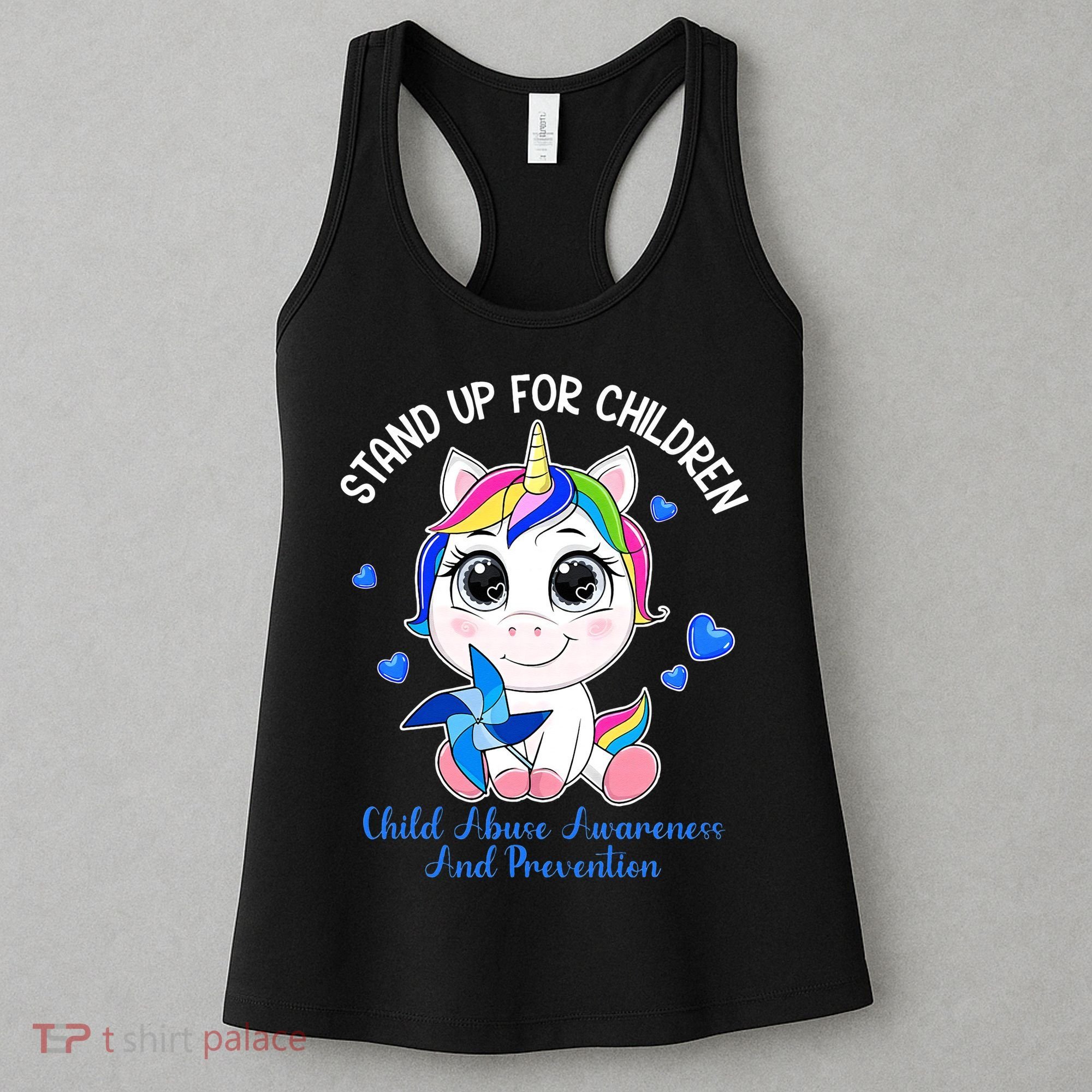 In April Blue Gnome Child Abuse Prevention Awareness Women's Tank Top