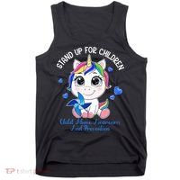 In April Blue Gnome Child Abuse Prevention Awareness Tank Top thumb 0