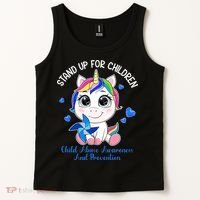 In April Blue Gnome Child Abuse Prevention Awareness Tank Top thumb 2