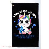 In April Blue Gnome Child Abuse Prevention Awareness Golf Towel thumb 0