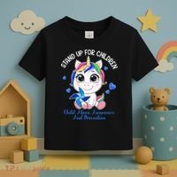 In April Blue Gnome Child Abuse Prevention Awareness Toddler T-Shirt thumb 3