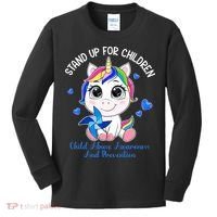 In April Blue Gnome Child Abuse Prevention Awareness Kids Long Sleeve Shirt thumb 0