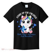 In April Blue Gnome Child Abuse Prevention Awareness Kids T-Shirt thumb 0