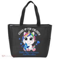 In April Blue Gnome Child Abuse Prevention Awareness Tote Bag thumb 0