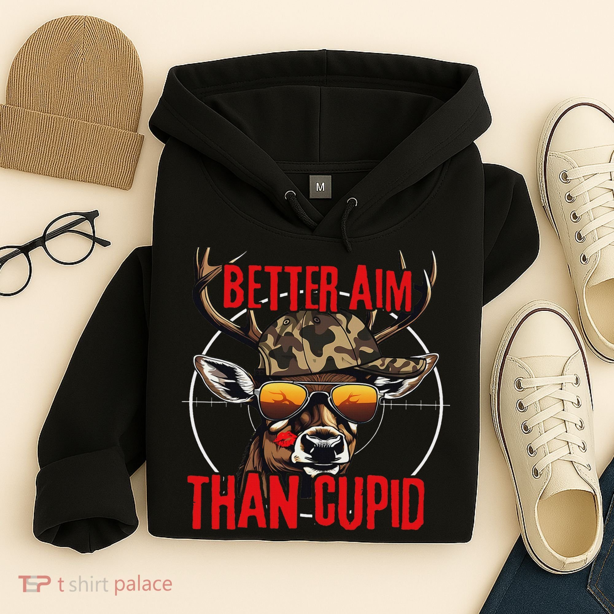 I Aim Better Than Cupid Hunting Valentine’s Day Hoodie