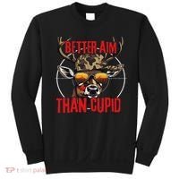 I Aim Better Than Cupid Hunting Valentine’s Day Sweatshirt thumb 0
