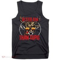 I Aim Better Than Cupid Hunting Valentine’s Day Tank Top thumb 0