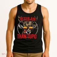 I Aim Better Than Cupid Hunting Valentine’s Day Tank Top thumb 3