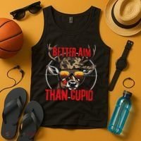 I Aim Better Than Cupid Hunting Valentine’s Day Tank Top thumb 4