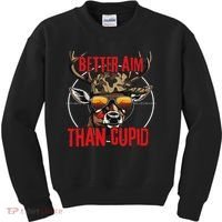 I Aim Better Than Cupid Hunting Valentine’s Day Kids Sweatshirt thumb 0