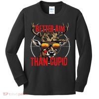 I Aim Better Than Cupid Hunting Valentine’s Day Kids Long Sleeve Shirt thumb 0
