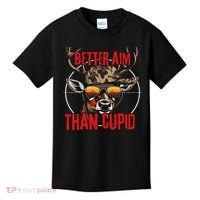 I Aim Better Than Cupid Hunting Valentine’s Day Kids T-Shirt thumb 0