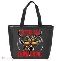 I Aim Better Than Cupid Hunting Valentine’s Day Tote Bag thumb 0