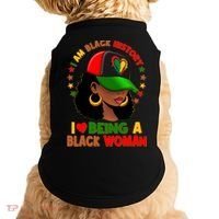 I Am Black History I Love Being A Black Woman  Doggie Tank thumb 0