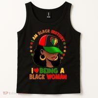I Am Black History I Love Being A Black Woman  Tank Top thumb 2