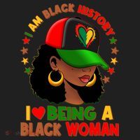 I Am Black History I Love Being A Black Woman  Golf Towel thumb 3