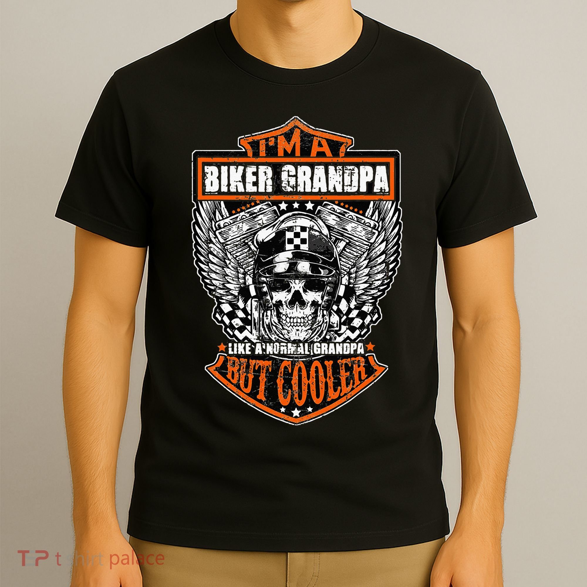 Im A Biker Grandpa Like A Normal Grandpa But Cooler Gifts T-Shirt