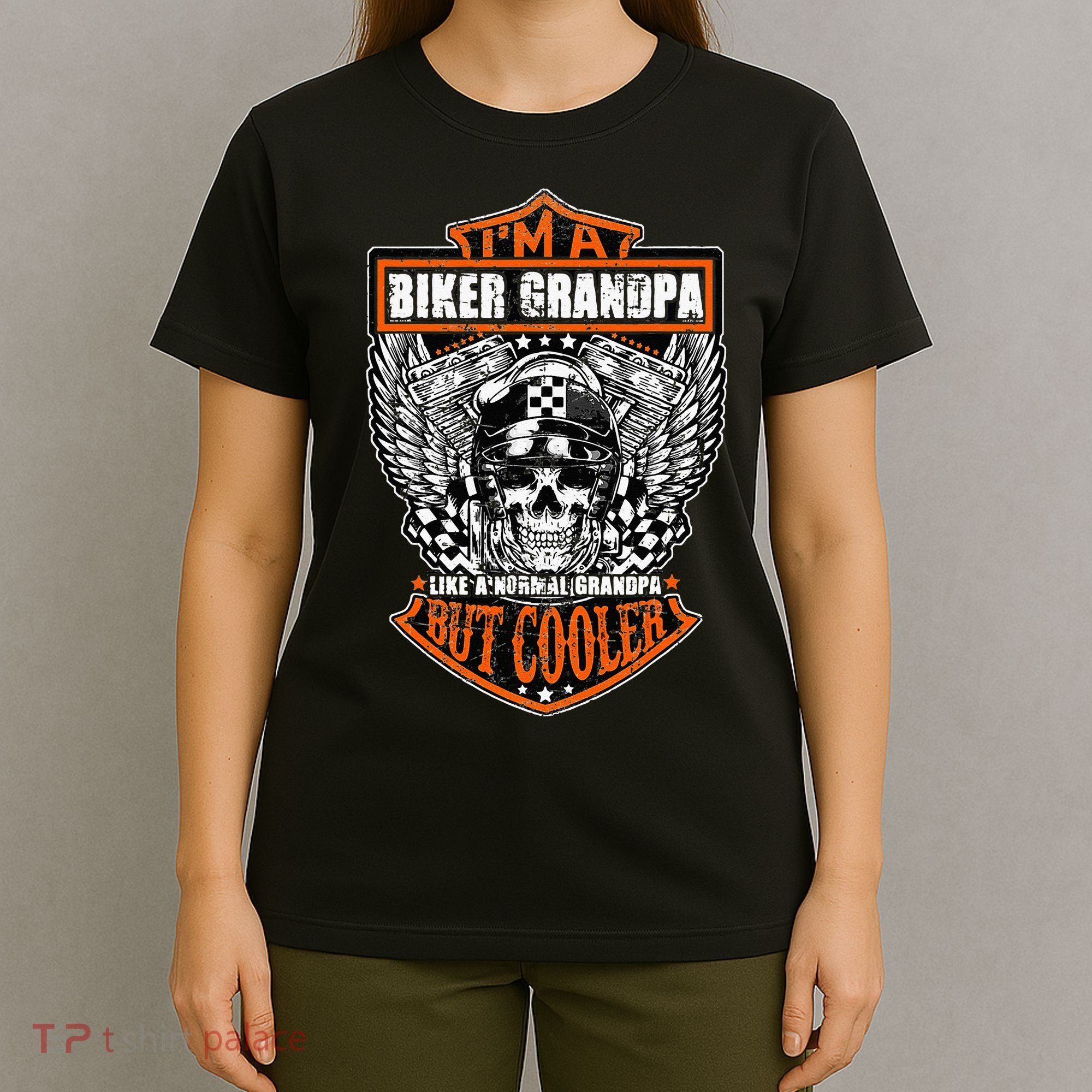 Im A Biker Grandpa Like A Normal Grandpa But Cooler Gifts T-Shirt