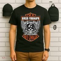 Im A Biker Grandpa Like A Normal Grandpa But Cooler Gifts T-Shirt thumb 6