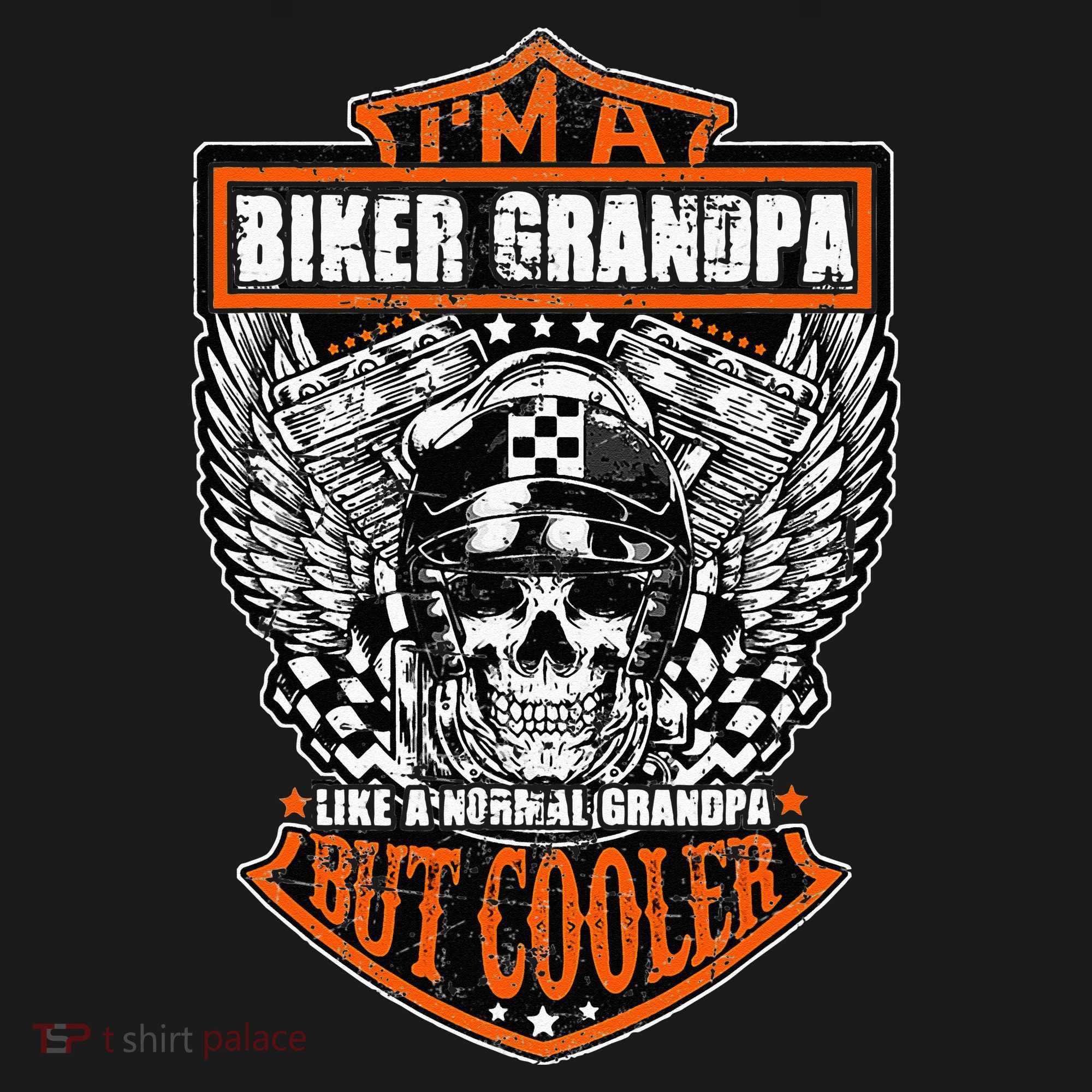 Im A Biker Grandpa Like A Normal Grandpa But Cooler Gifts T-Shirt
