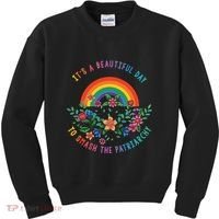 Its A Beautiful Day To Smash The Patriarchy Kids Sweatshirt thumb 0
