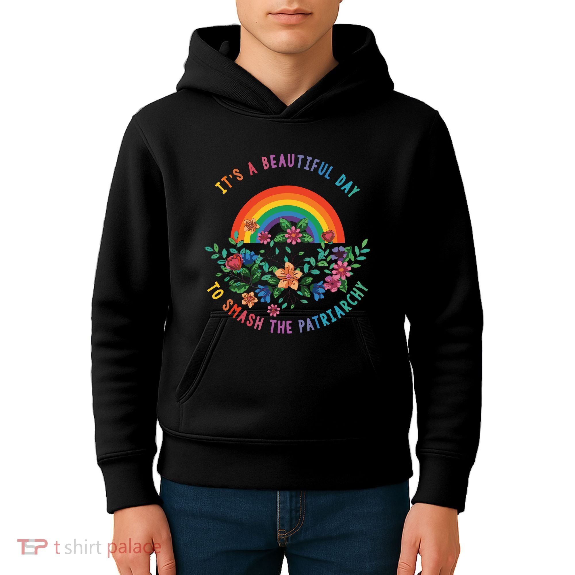 Its A Beautiful Day To Smash The Patriarchy Kids Hoodie