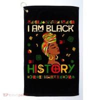 I Am Black History Month African American Golf Towel thumb 0