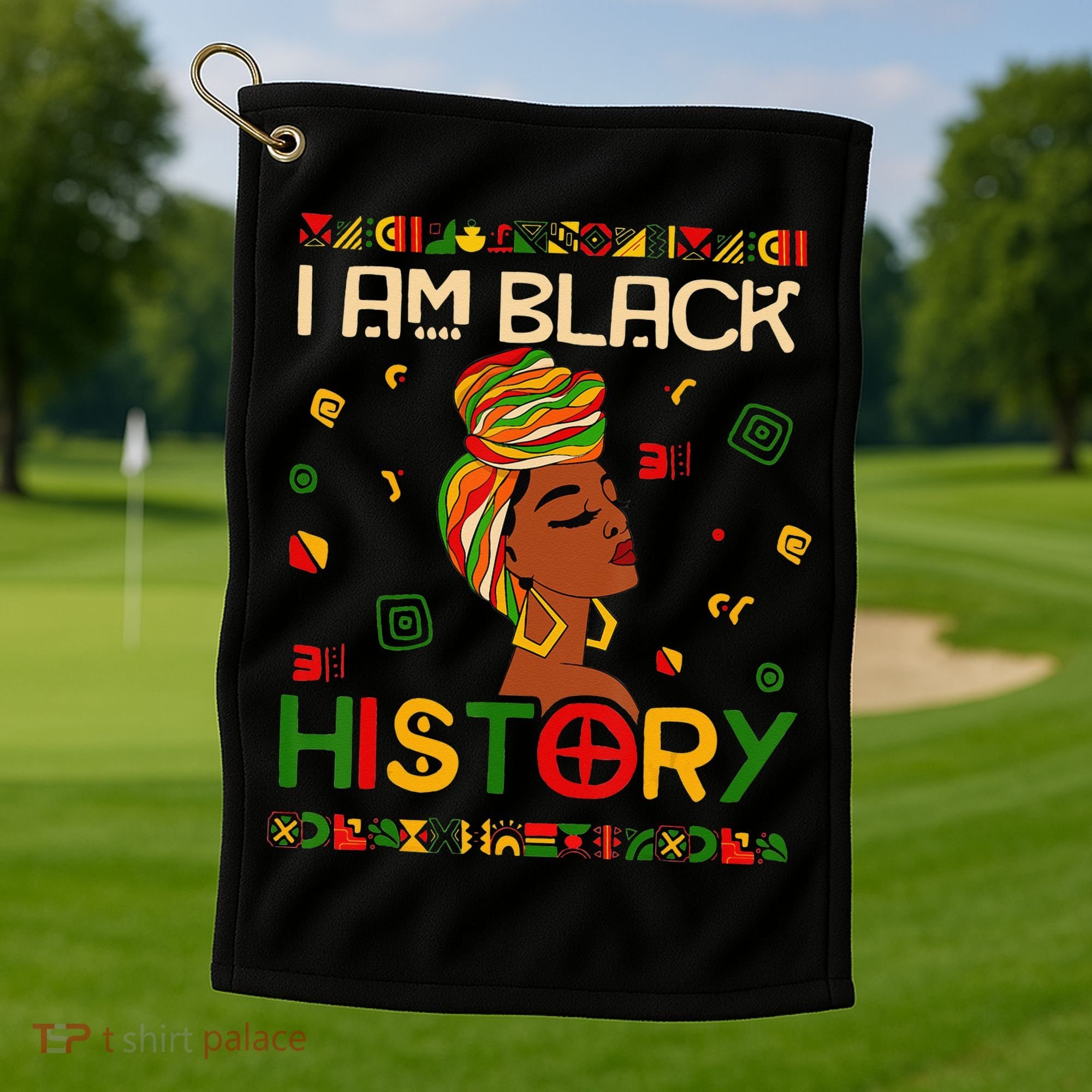 I Am Black History Month African American Golf Towel