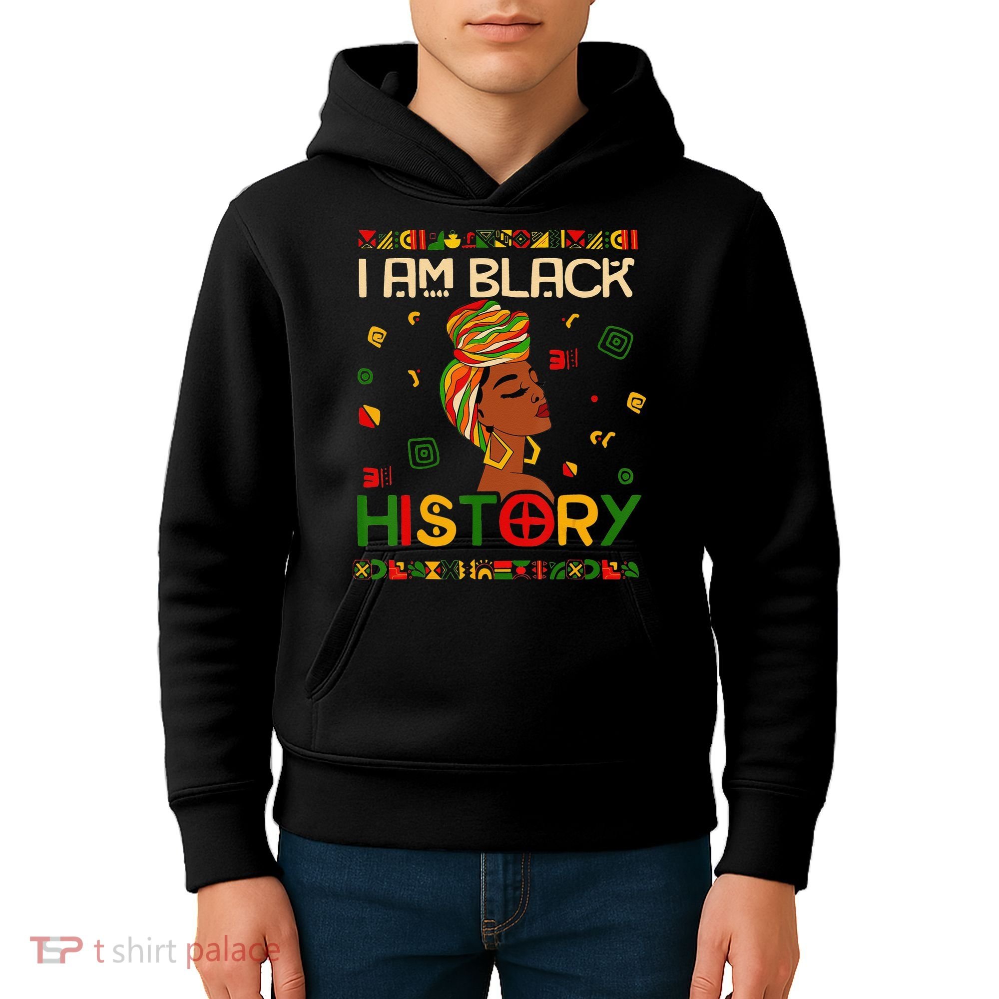I Am Black History Month African American Kids Hoodie