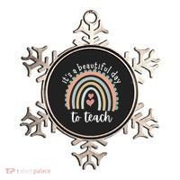 It's A Beautiful Day To Teach Rainbow Teacher Gift Ornament thumb 0