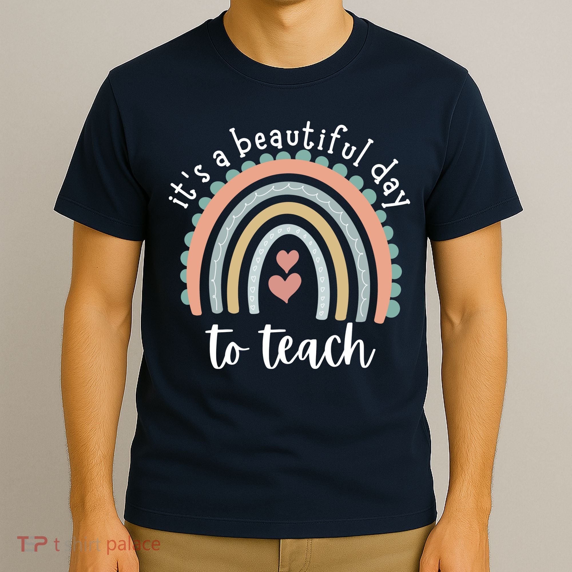 It's A Beautiful Day To Teach Rainbow Teacher Gift T-Shirt