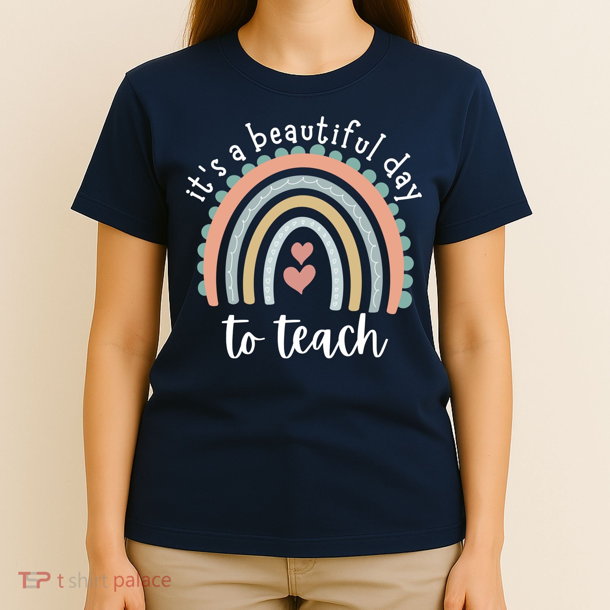 It's A Beautiful Day To Teach Rainbow Teacher Gift T-Shirt