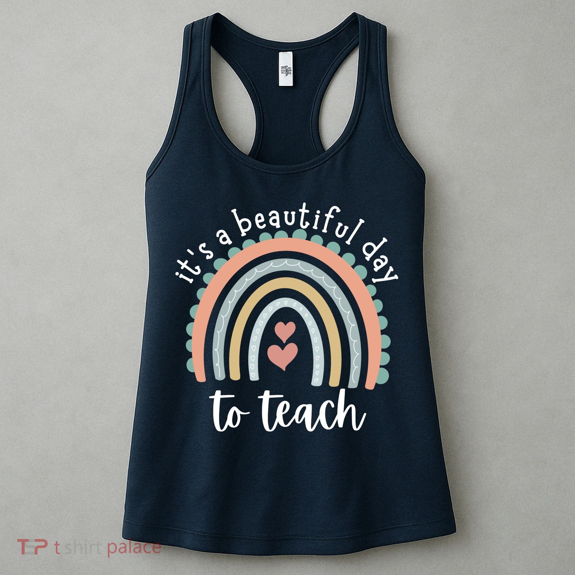 It's A Beautiful Day To Teach Rainbow Teacher Gift Women's Tank Top