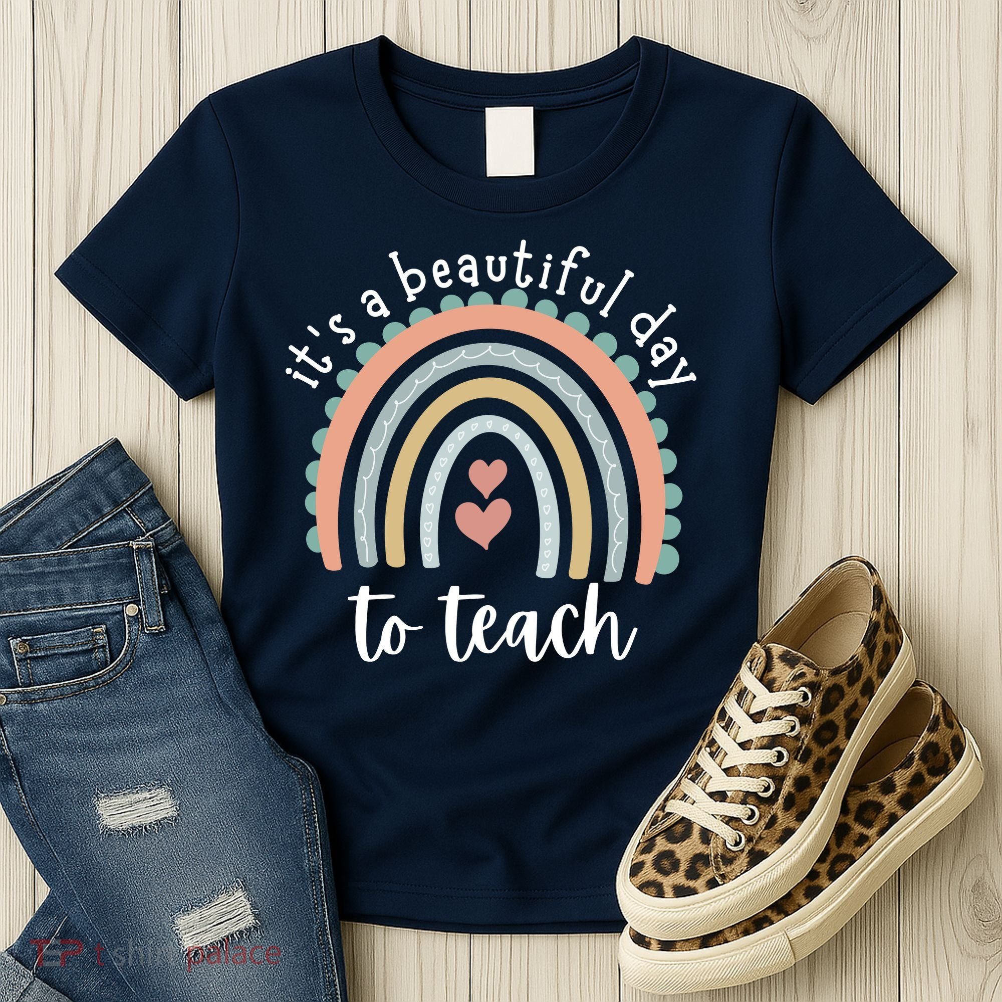 It's A Beautiful Day To Teach Rainbow Teacher Gift Women's T-Shirt