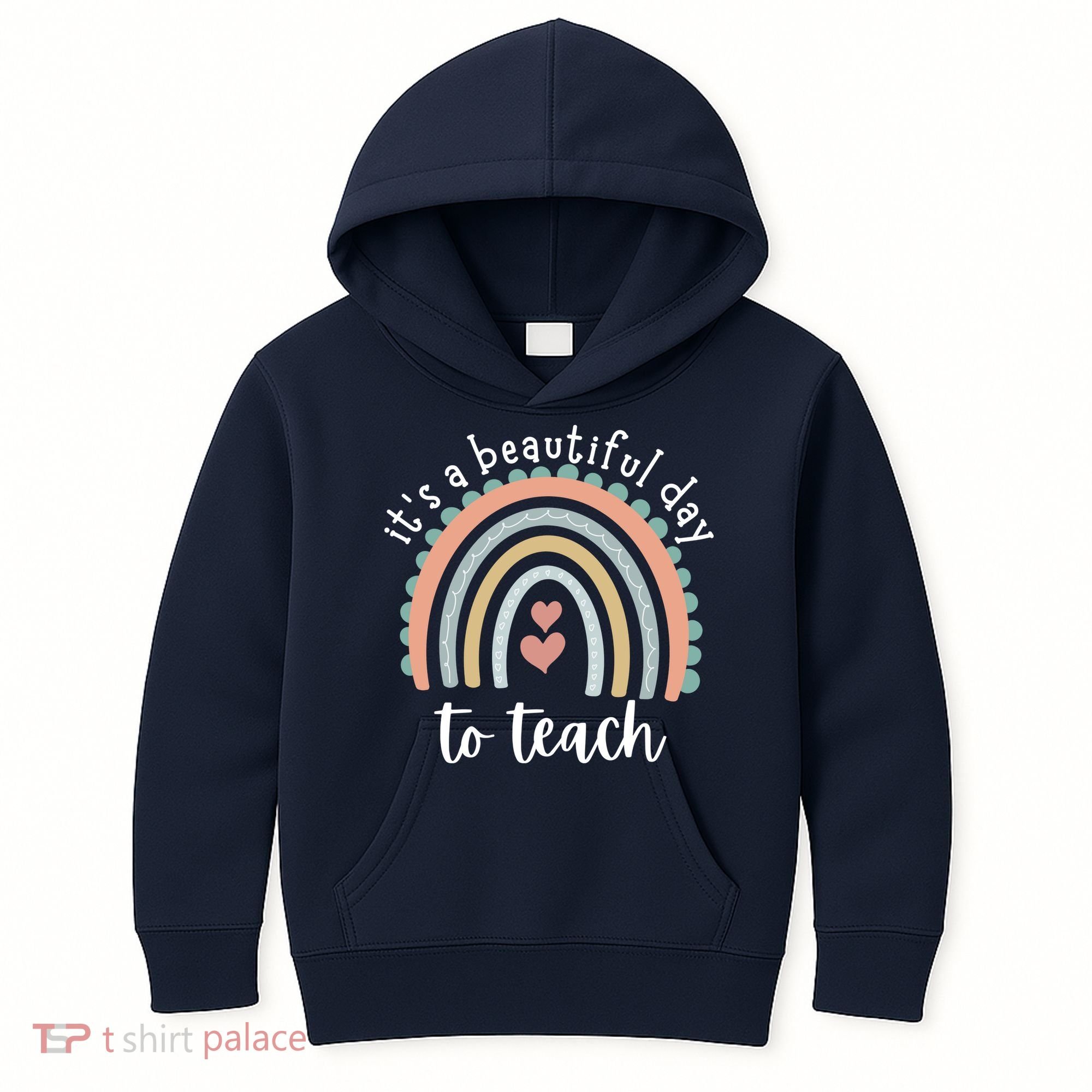 It's A Beautiful Day To Teach Rainbow Teacher Gift Kids Hoodie