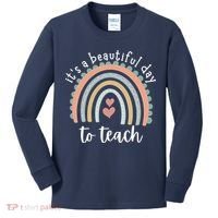 It's A Beautiful Day To Teach Rainbow Teacher Gift Kids Long Sleeve Shirt thumb 0