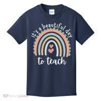 It's A Beautiful Day To Teach Rainbow Teacher Gift Kids T-Shirt thumb 0