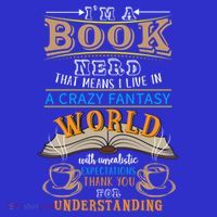 Im A Book Nerd Fantasy World Read Bookworm Gift T-Shirt thumb 7