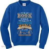 Im A Book Nerd Fantasy World Read Bookworm Gift Kids Sweatshirt thumb 0