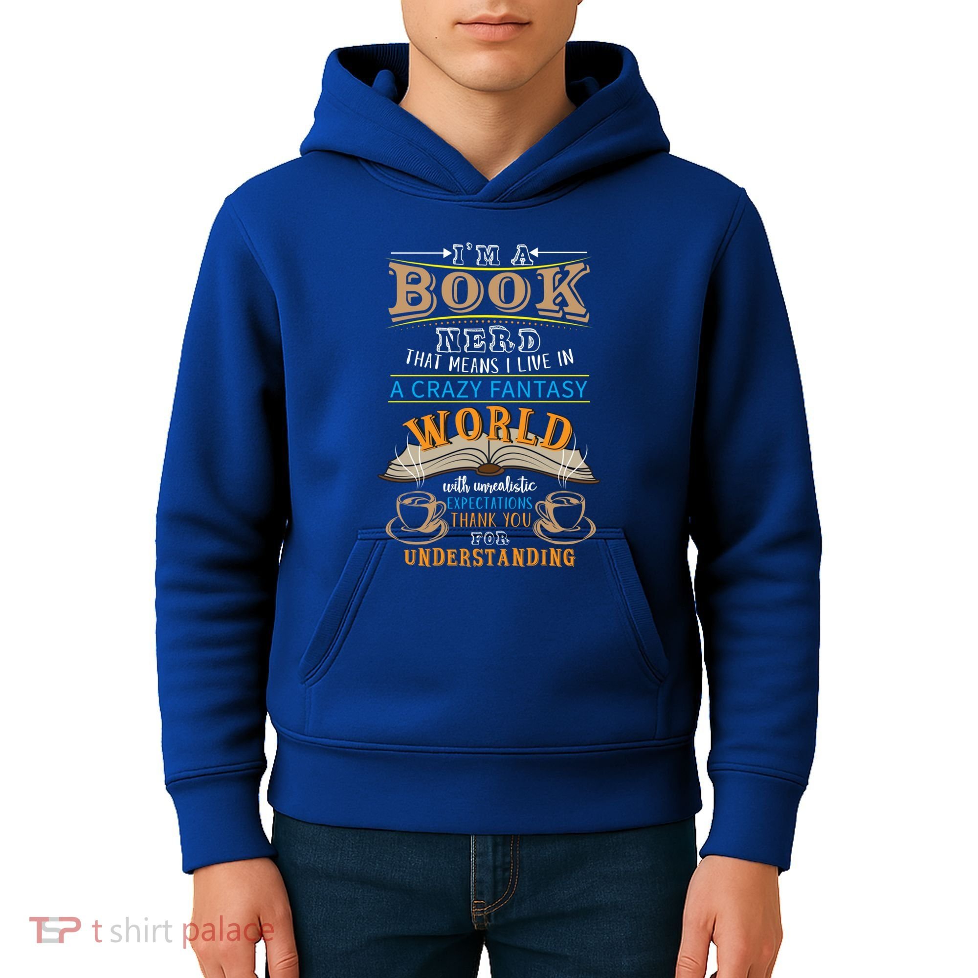 Im A Book Nerd Fantasy World Read Bookworm Gift Kids Hoodie