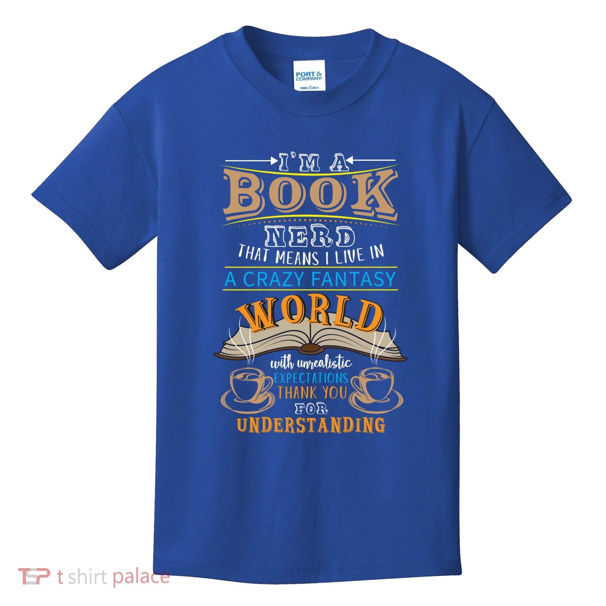 Im A Book Nerd Fantasy World Read Bookworm Gift Kids T-Shirt