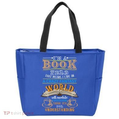 Im A Book Nerd Fantasy World Read Bookworm Gift Tote Bag