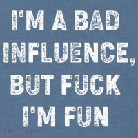 IM A Bad Influence But Fuck IM Fun Comfort Colors Garment-Dyed Hooded Sweatshirt thumb 2