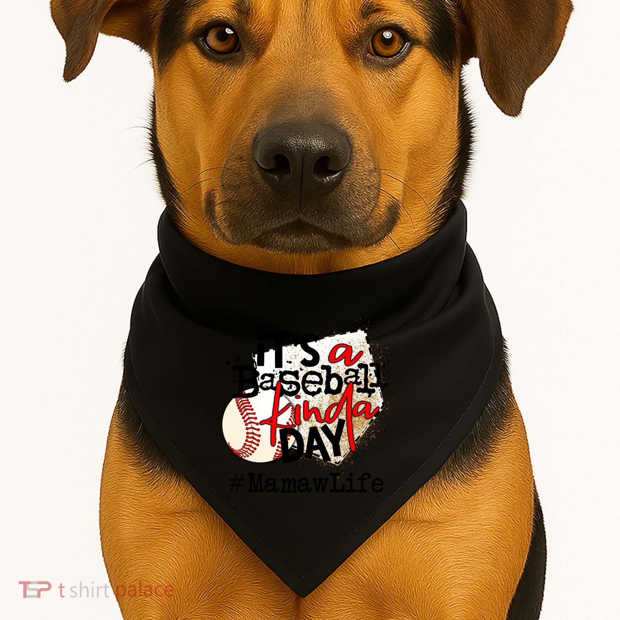 Its A Baseball Kinda Day Gift Baseball Mamaw Life Great Gift USA-Made Doggie Bandana
