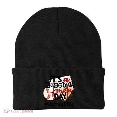 Its A Baseball Kinda Day Gift Baseball Mamaw Life Great Gift Beanie