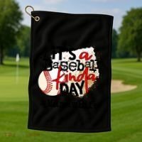 Its A Baseball Kinda Day Gift Baseball Mamaw Life Great Gift Golf Towel thumb 1