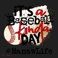 Its A Baseball Kinda Day Gift Baseball Mamaw Life Great Gift Golf Towel thumb 3