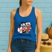 Its A Baseball Kinda Day Gift Baseball Mamaw Life Great Gift Women's Tank Top thumb 2